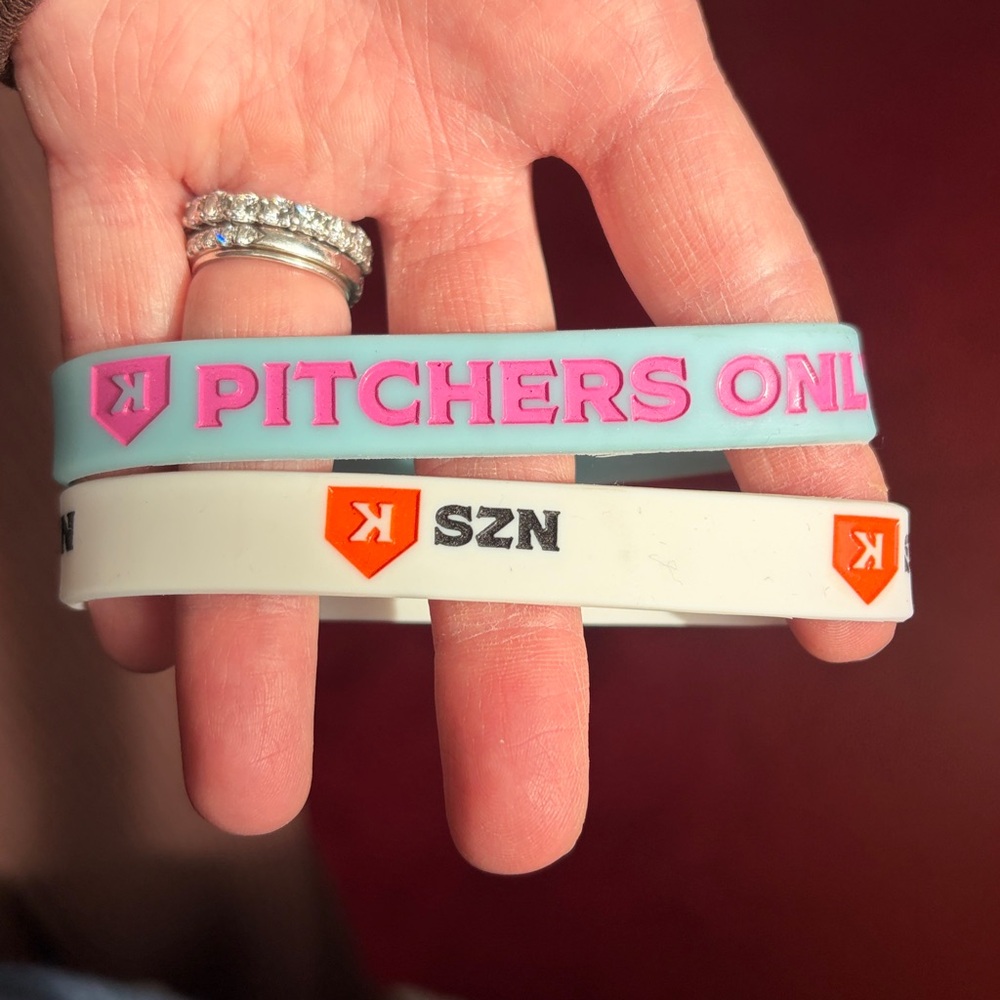 2 Pitchers Only Silicone Wristbands